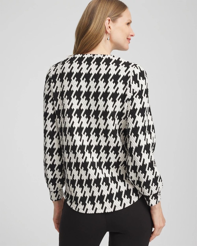 Zenergy Houndstooth Long-Sleeve Top - image 3